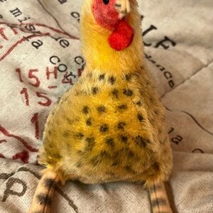 Vintage Steiff Spotted Hen White Tag Lim Ed Mohair And Felt Made in Germany